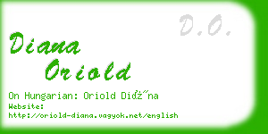 diana oriold business card